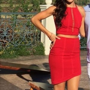 Two piece red Free People set